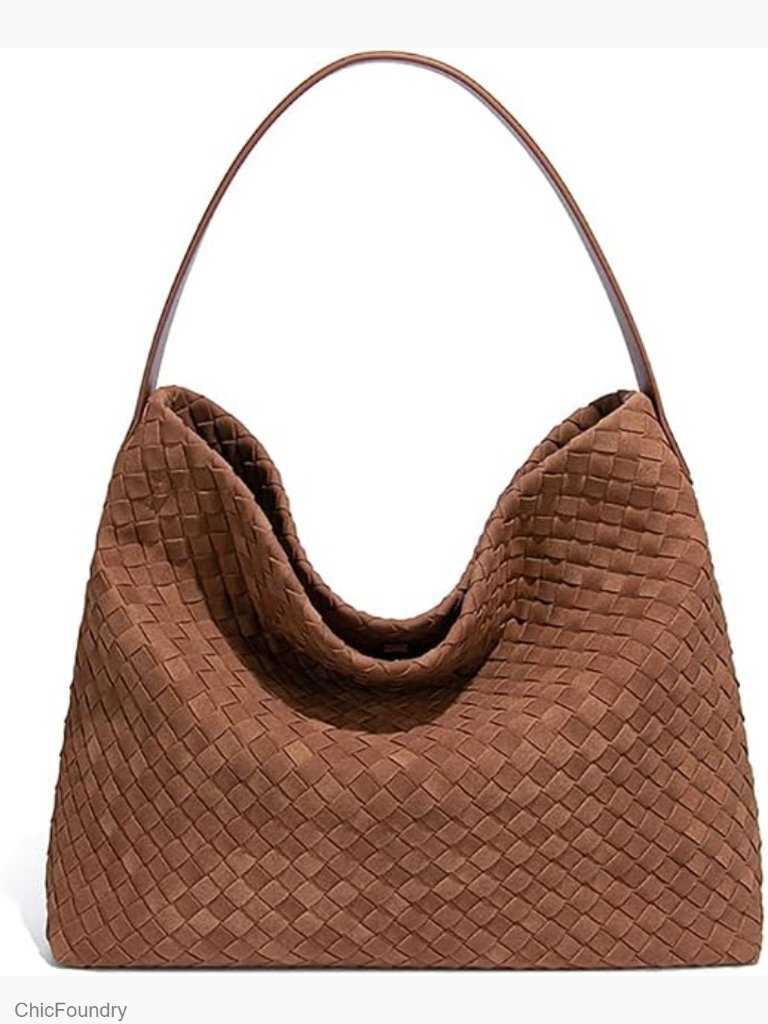 Woven Tote Bag With Removable Strap - Fits Laptop